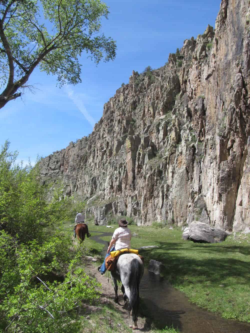 New Mexico Reiten durch den Taylor Creek Canyon, Geronimo Trail Guest Rancho